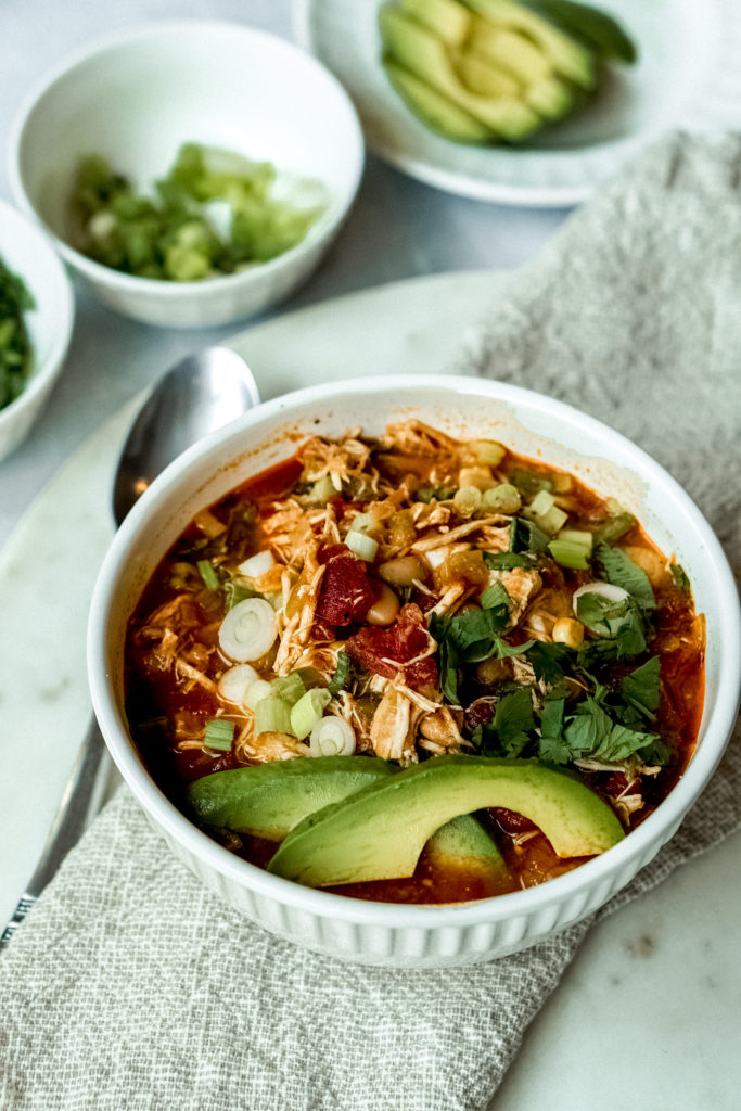 Healthy Mexican Chicken Tortilla Soup, High Protein, Low Calorie